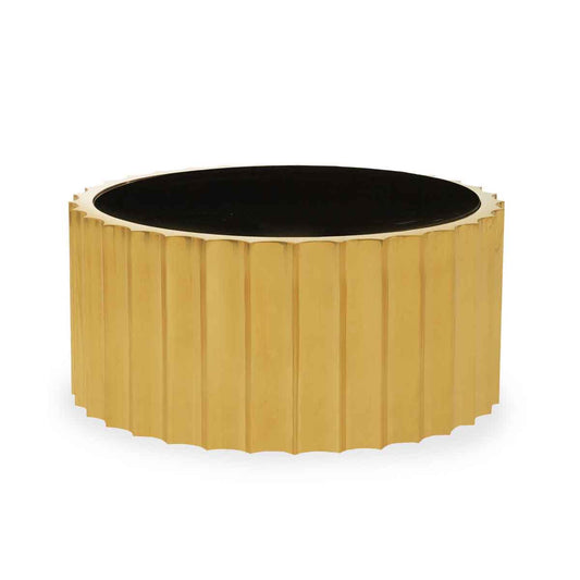 Alvaro Black And Titanium Round Coffee Table