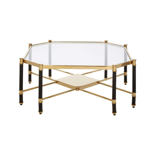 Allessi Silver Metal and  Side Table with Black Legs