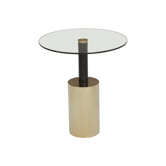 Oria End Table With Warm Metallic Base