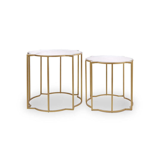 Rabia Set Of 2 Tables With Marble Top