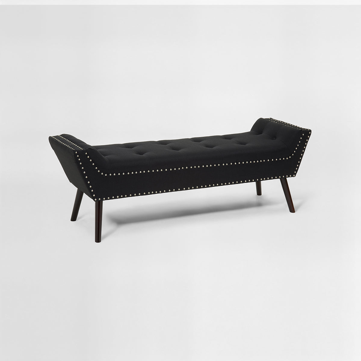 Alea Black Fabric Bench