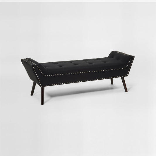 Alea Black Fabric Bench