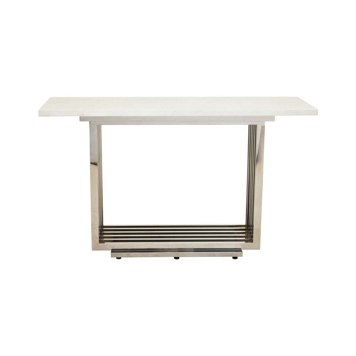 Moda White Marble Console Table