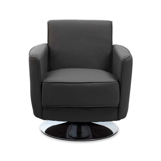 Wester Grey Leather Effect Chair