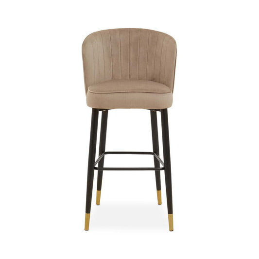 Vieste Mink Velvet Bar Chair