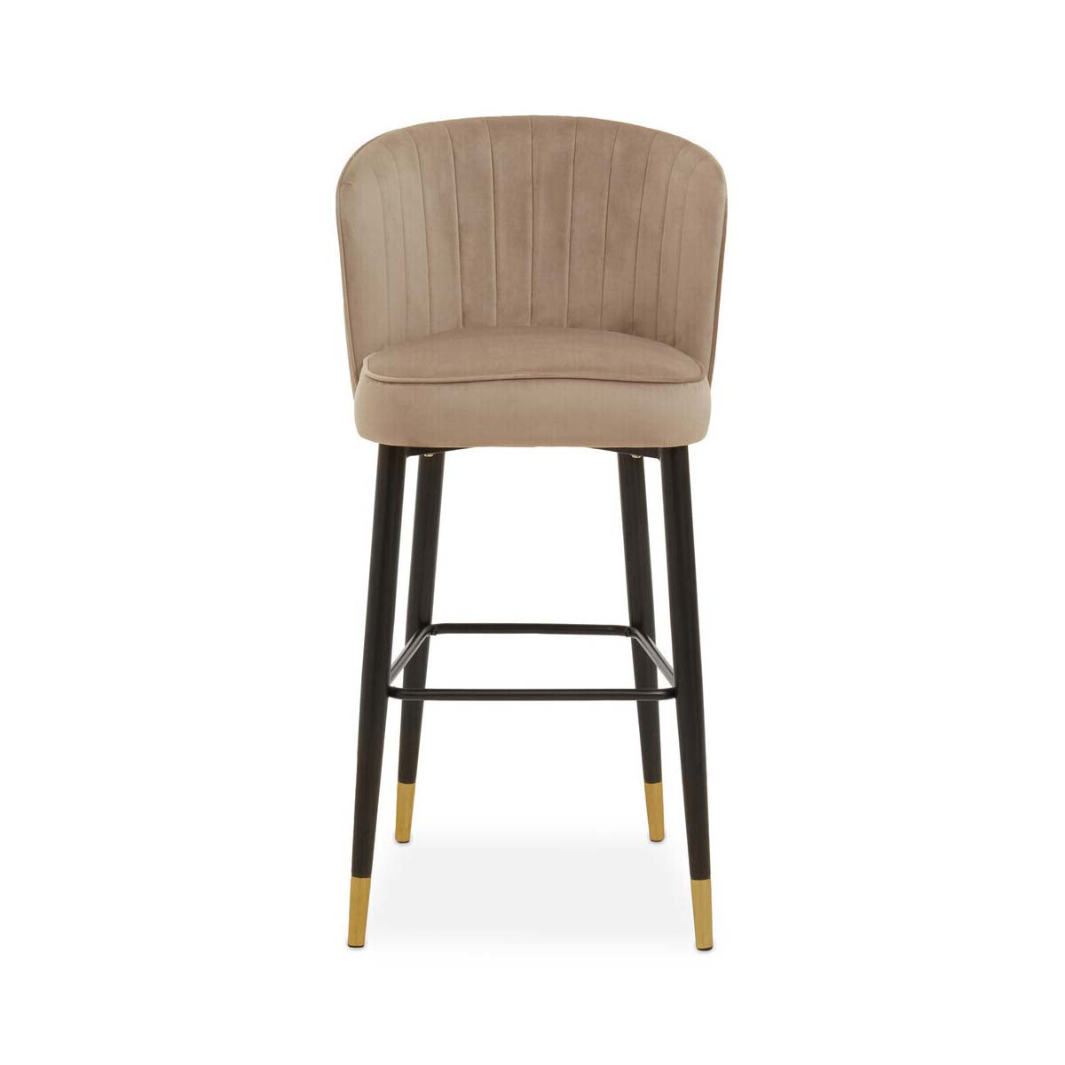 Vieste Mink Velvet Bar Chair