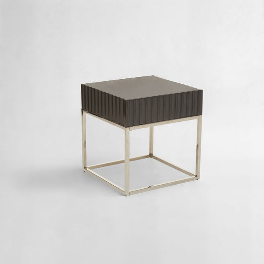 Genoa Grey Hi Gloss Finish Square End Table