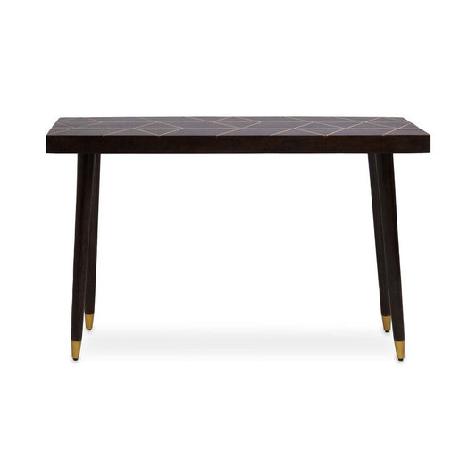Naro Mango Wood And Gold Finishing Console Table