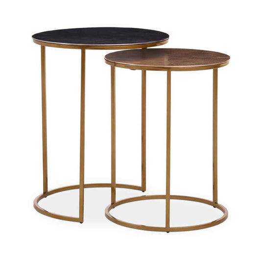 Amira Nest Of Two Gold Tables.