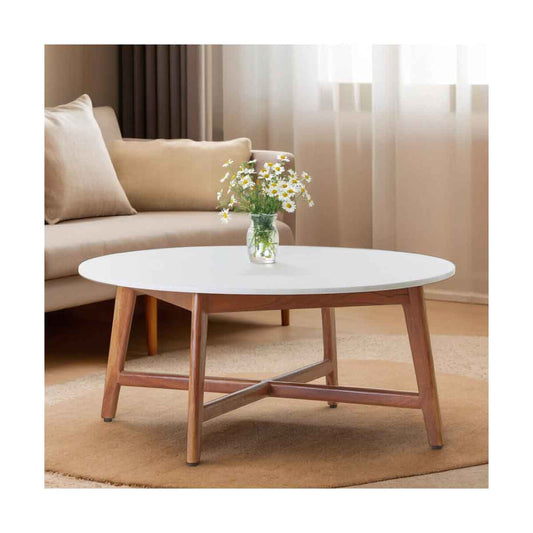 Myan White Marble Coffee Table
