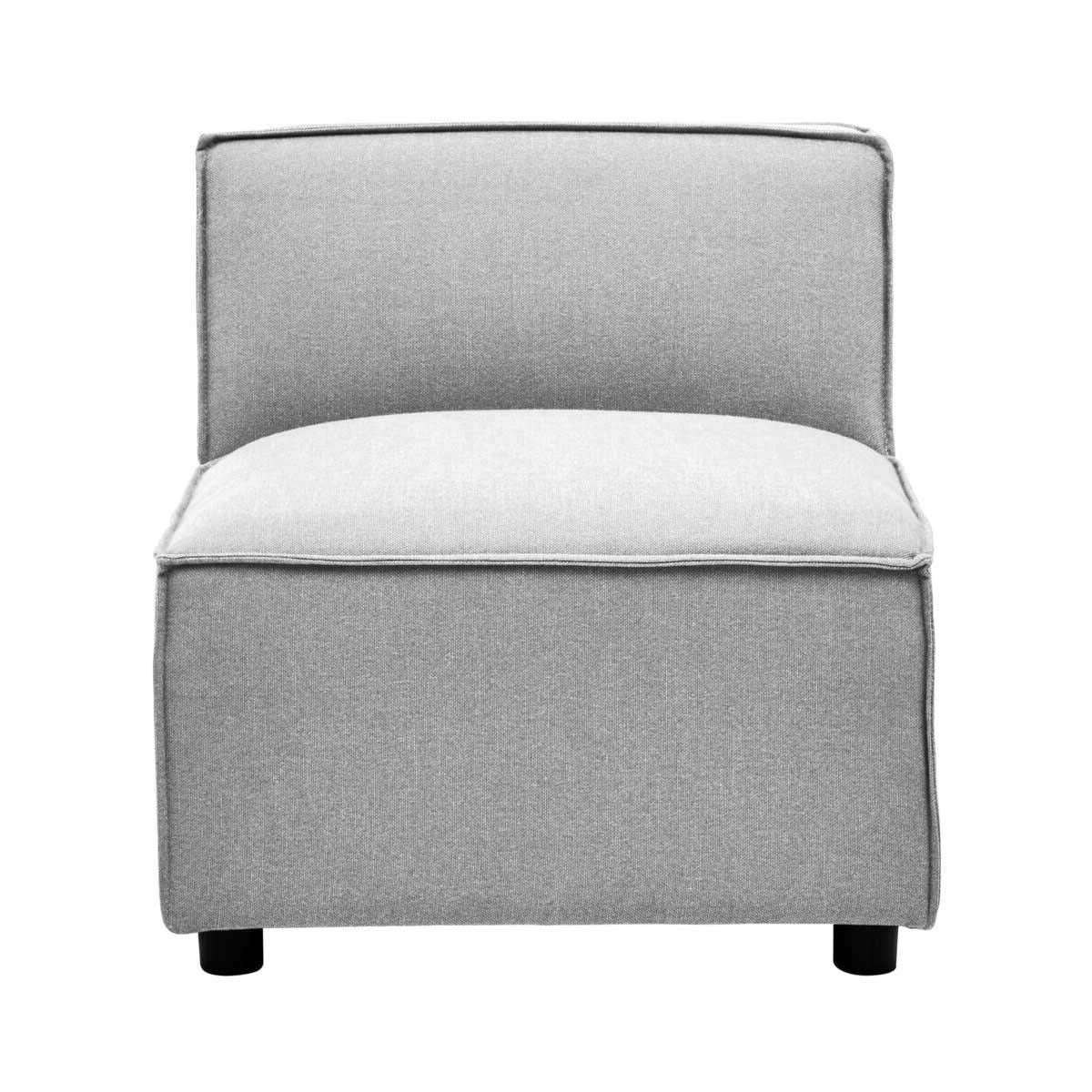 Toulouse Grey Fabric Armless Sofa