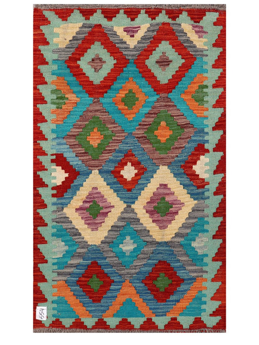 Maimana Afghanistan Kilim Rug - 121 x 71 cm