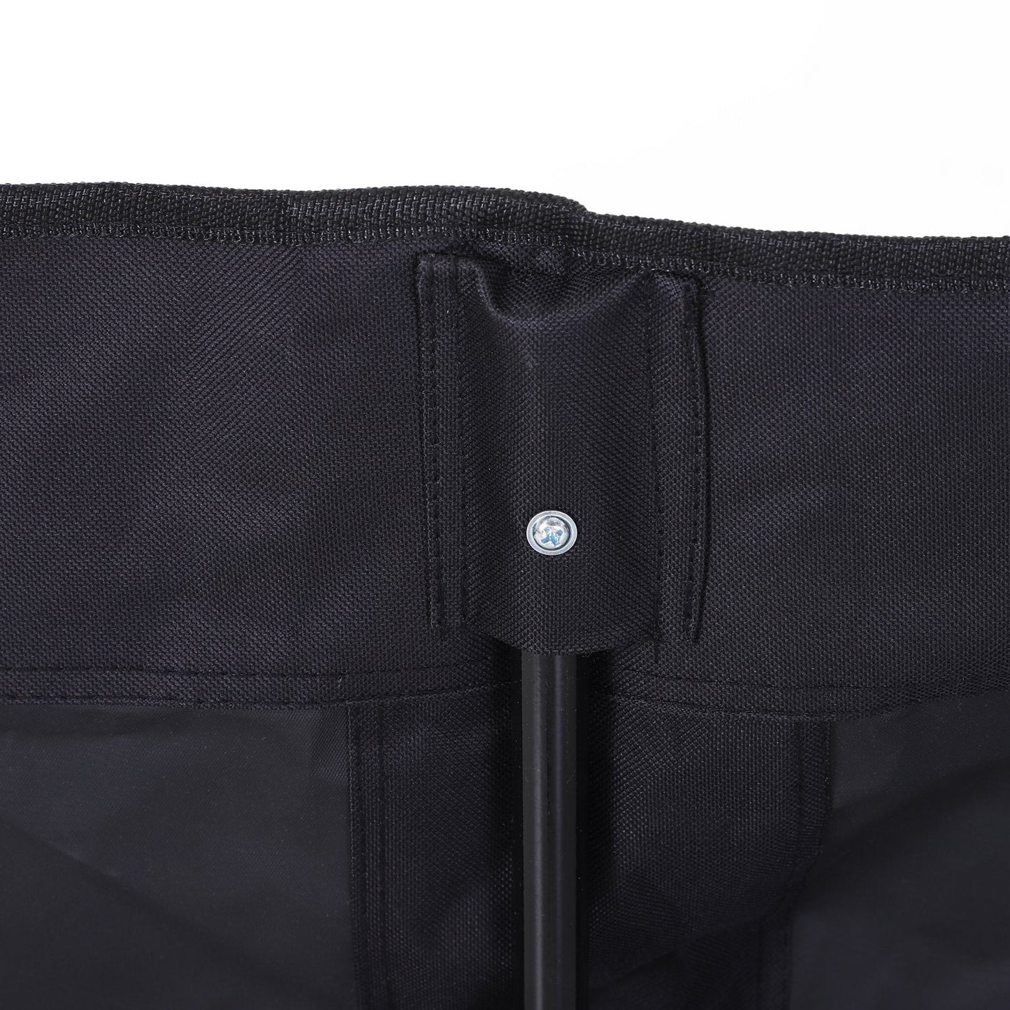 6 Seater Folding Steel Camping Bench With Cooler Bag Black