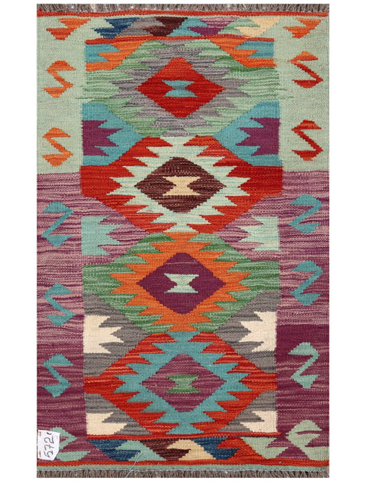 Maimana Afghanistan Kilim Rug - 97 x 60 cm