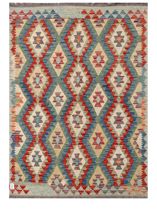 Maimana Afghanistan Kilim Rug - 205 x145 cm