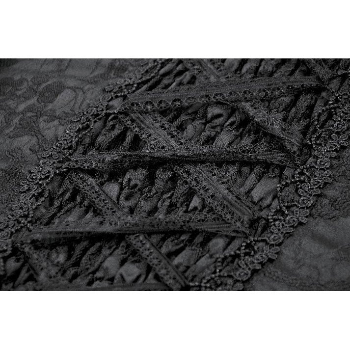 Dark in Love Selene Ruffled Floral Jacquard Corset Top