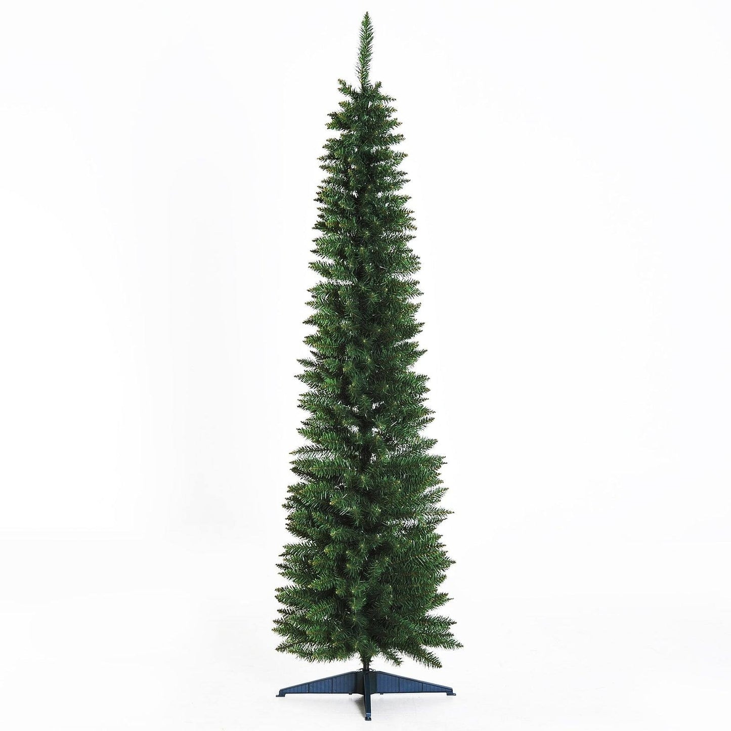 6FT Artificial Pine Pencil Slim Tall Christmas Tree with 390 Branch Tips Xmas Holiday Décor with Stand Green