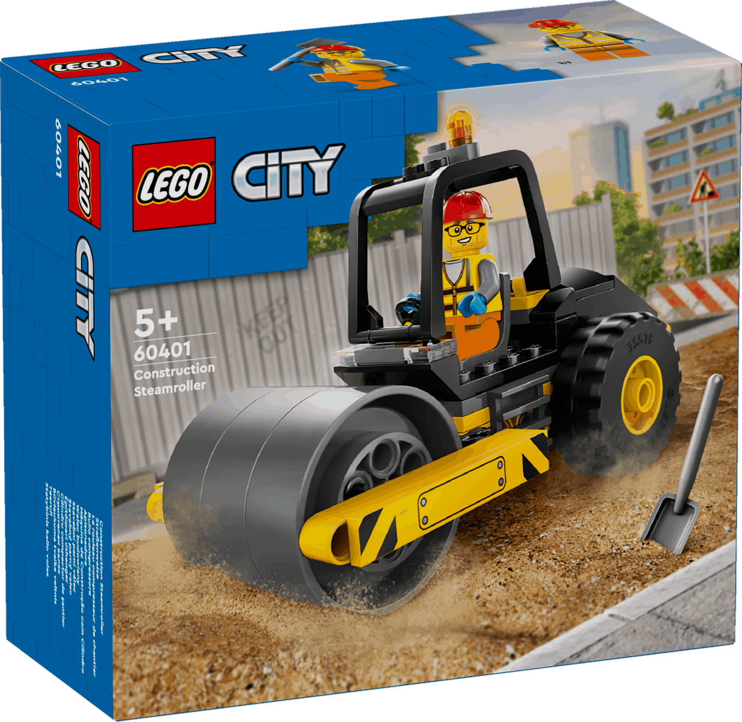 Lego City 60401 Construction Steamroller Toy Playset for Ages 5 and Up