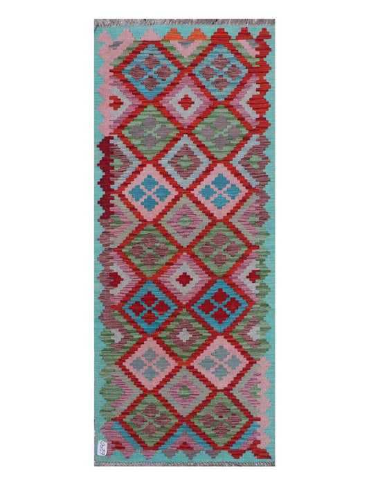 Maimana Afghanistan Kilim Rug - 195 x79 cm