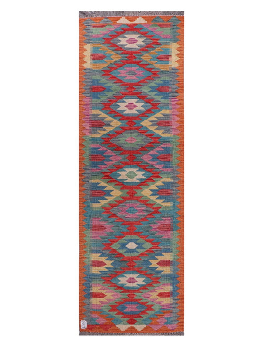 Maimana Afghanistan Kilim Rug - 243 x 79 cm