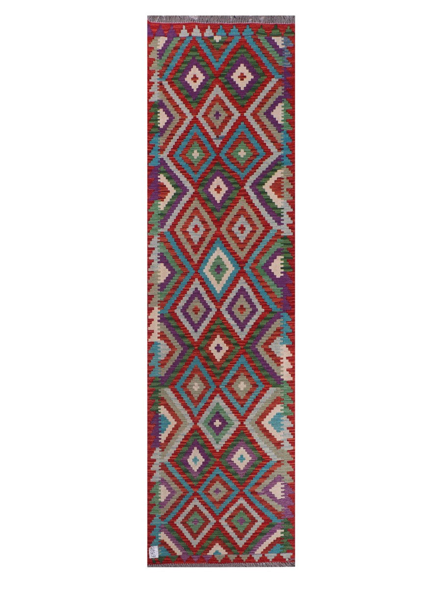Maimana Afghanistan Kilim Runner - 291 x 78 cm