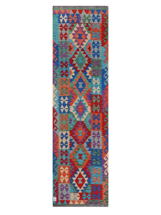 Maimana Afghanistan Kilim Runner - 284 x 79 cm