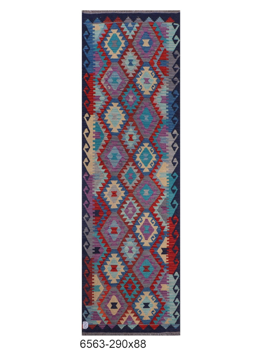 Maimana Afghanistan Kilim Runner - 290 x 88 cm