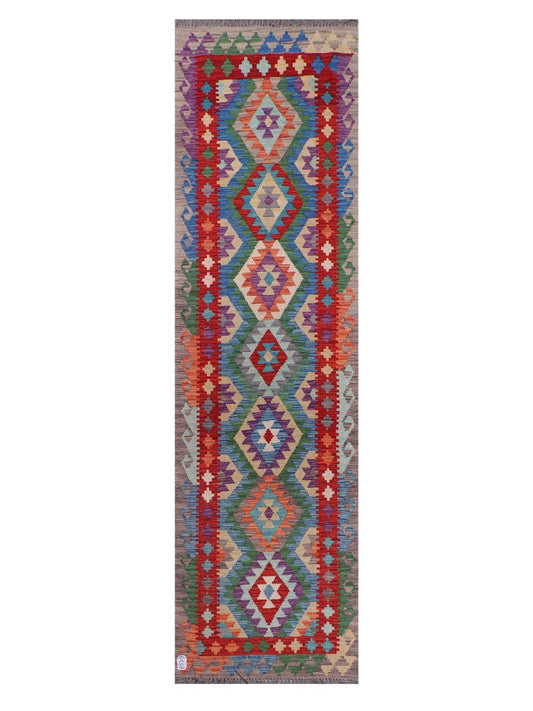 Maimana Afghanistan Kilim Runner - 289 x 79 cm