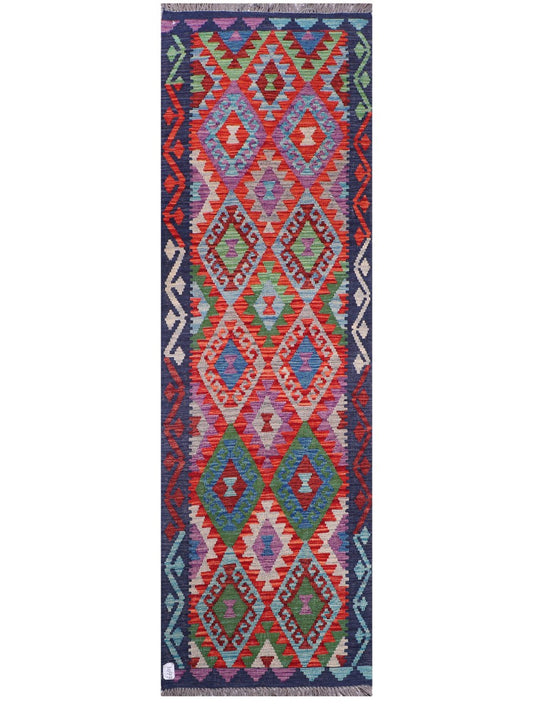 Maimana Afghanistan Kilim Runner - 288 x 88 cm