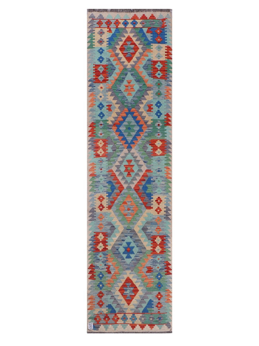Maimana Afghanistan Kilim Runner - 292 x 77 cm