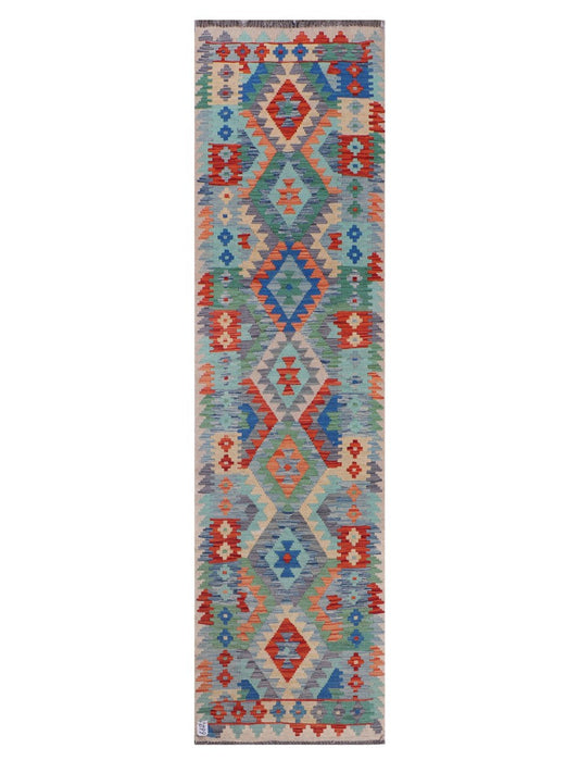 Maimana Afghanistan Kilim Runner - 292 x 77 cm