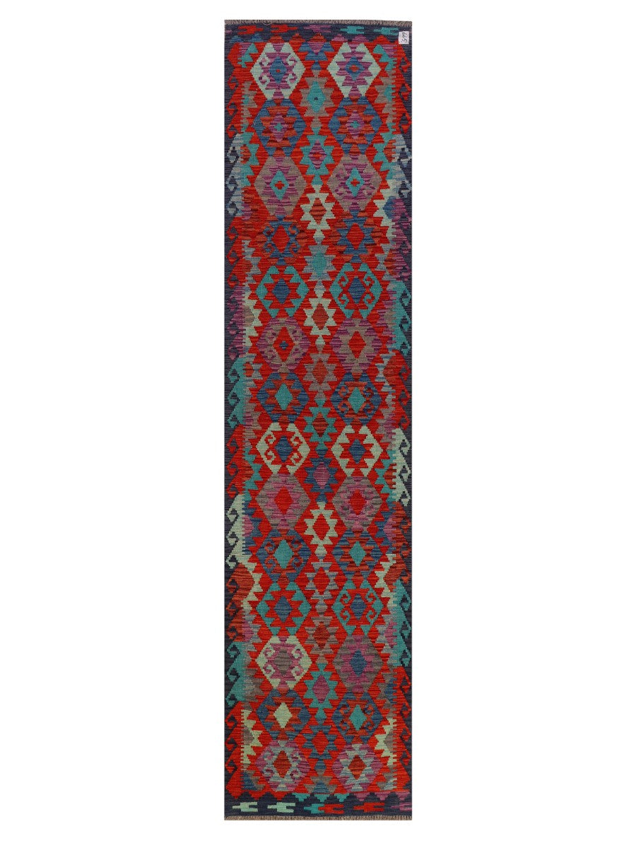 Maimana Afghanistan Kilim Runner - 381 x 90 cm