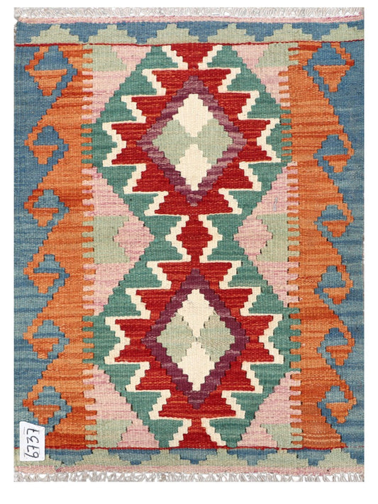 Maimana Afghanistan Kilim Rug - 88 x 65 cm