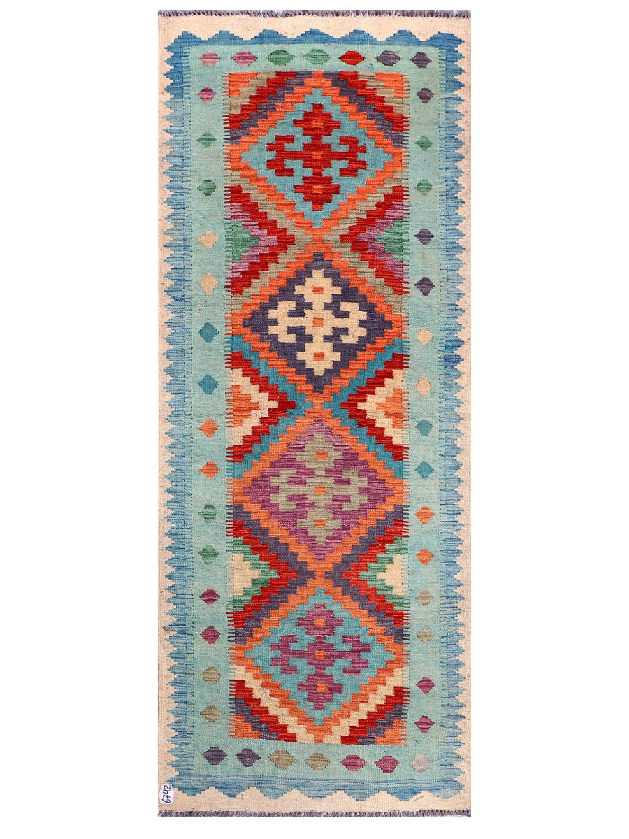 Maimana Afghanistan Kilim Rug - 238 x 87 cm