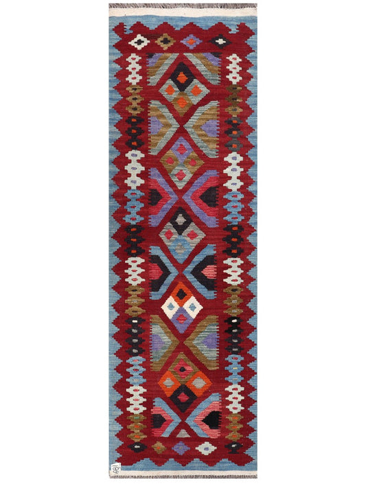 Maimana Afghanistan Kilim Rug - 208 x65 cm