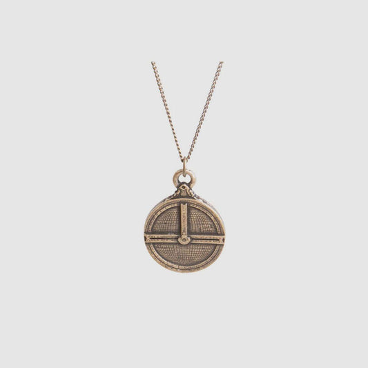 Hemisferium Miniature Rojas Astrolabe Pendant Chain (Silver Plated)