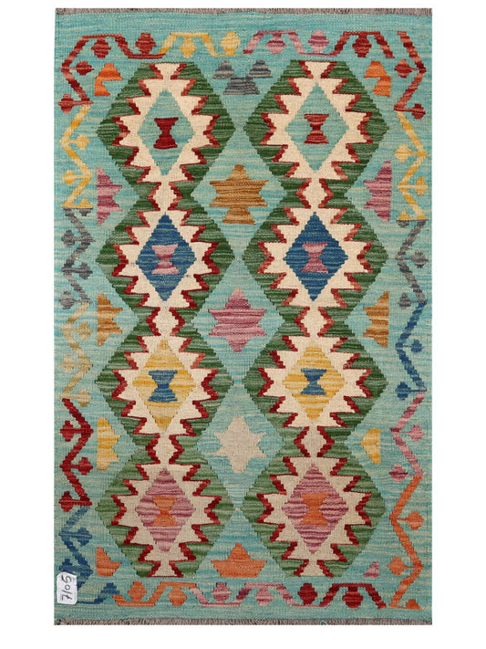 Maimana Afghanistan Kilim Rug - 127 x 78 cm