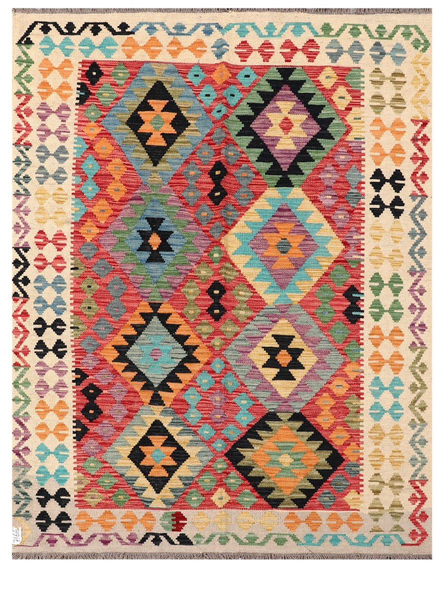 Maimana Afghanistan Kilim Rug - 207 x155 cm