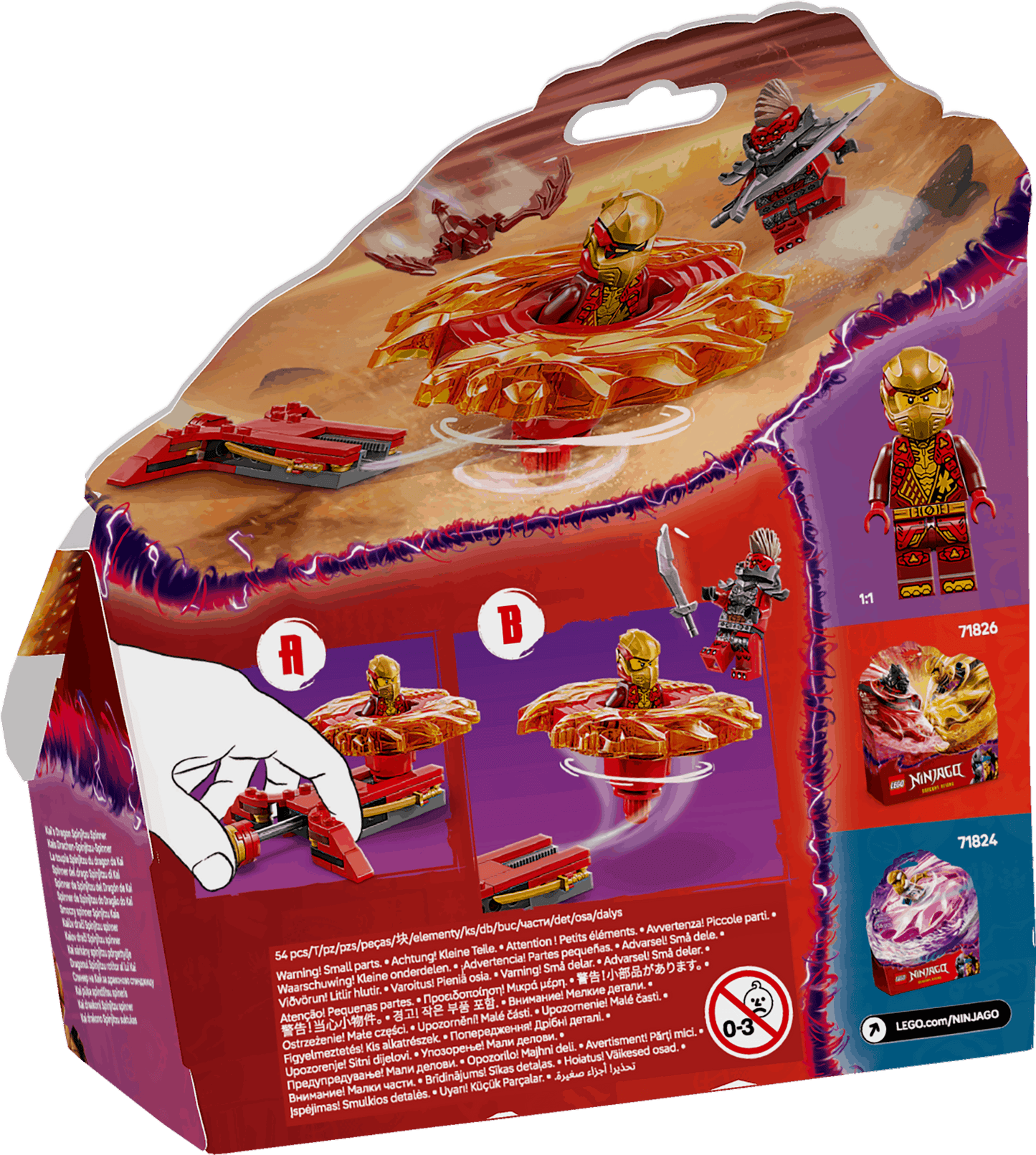 Lego Ninjago 71823 Kai's Dragon Spinjitzu Spinner Playset for Ages 6+