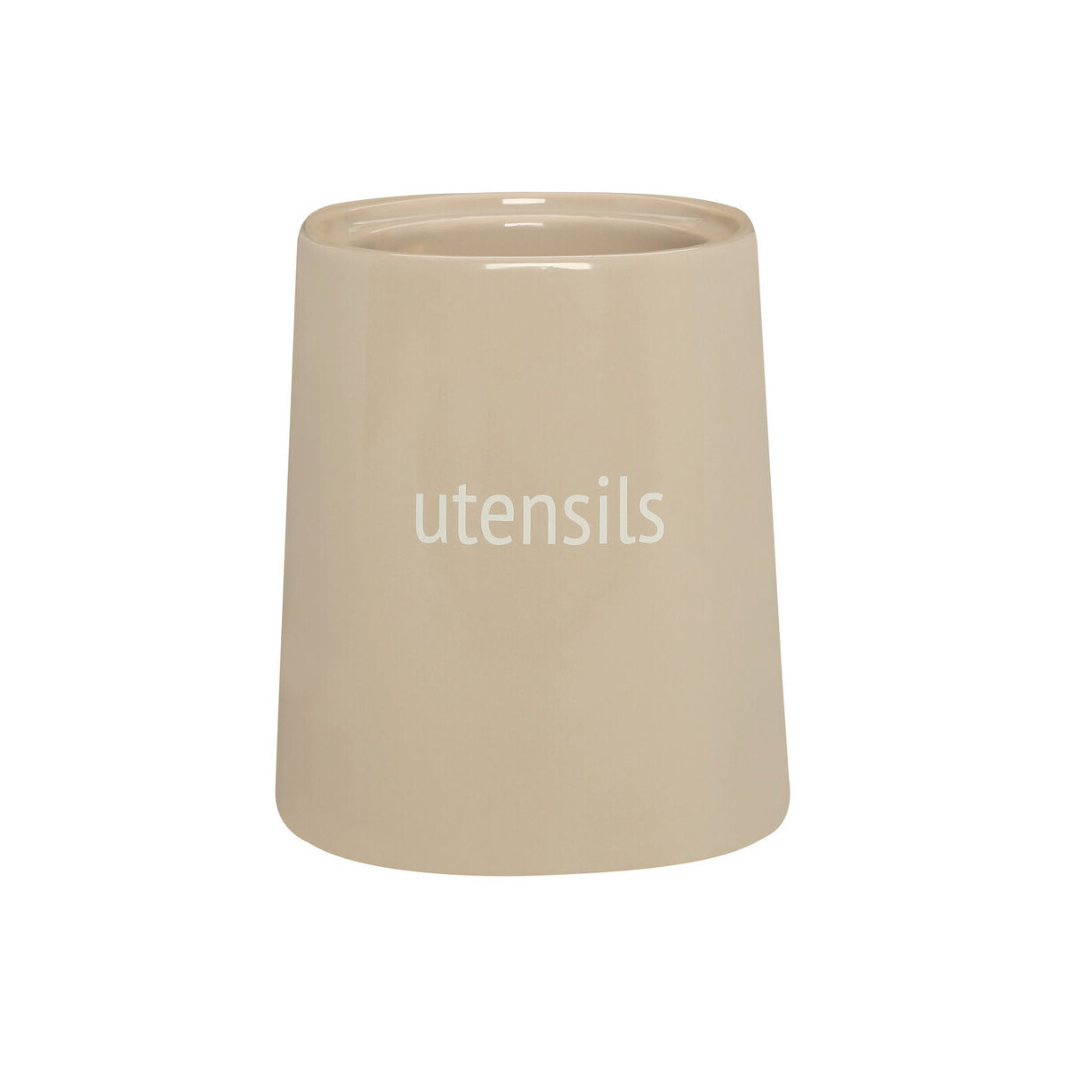 Fletcher Beige Ceramic Utensils Holder