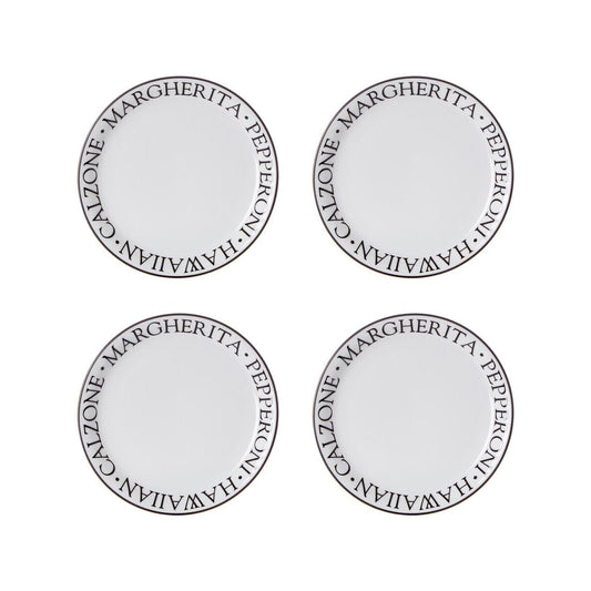 Noir Set Of Four Pizza Plates