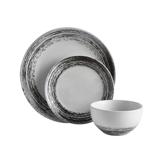 Middag Black And White Dinner Set