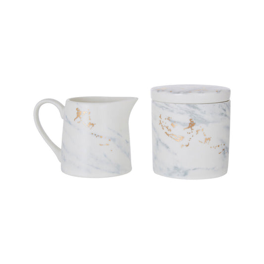 Marble Luxe Sugar Pot And Creamer