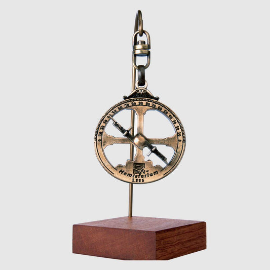 Hemisferium Nautical Astrolabe Miniature Piece on stand.