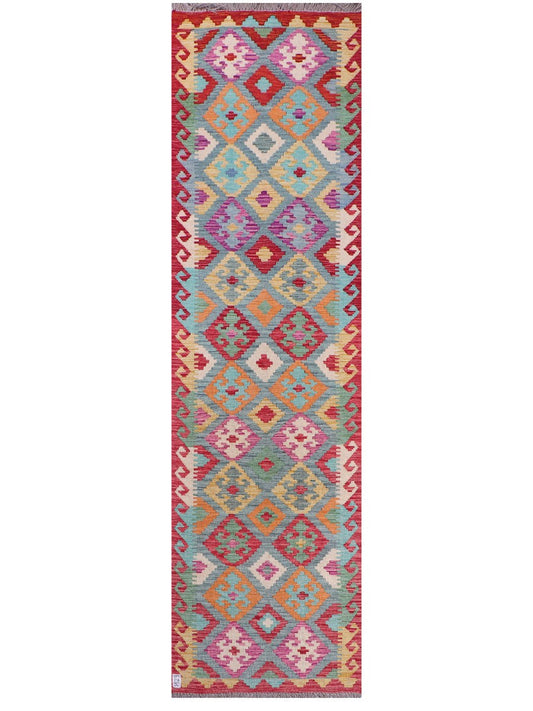 Maimana Afghanistan Kilim Runner - 292 x 80 cm