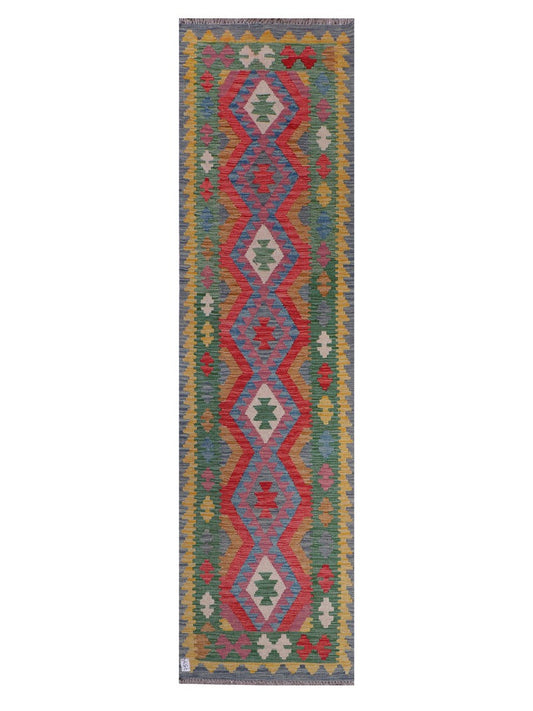 Maimana Afghanistan Kilim Runner - 296 x 78 cm