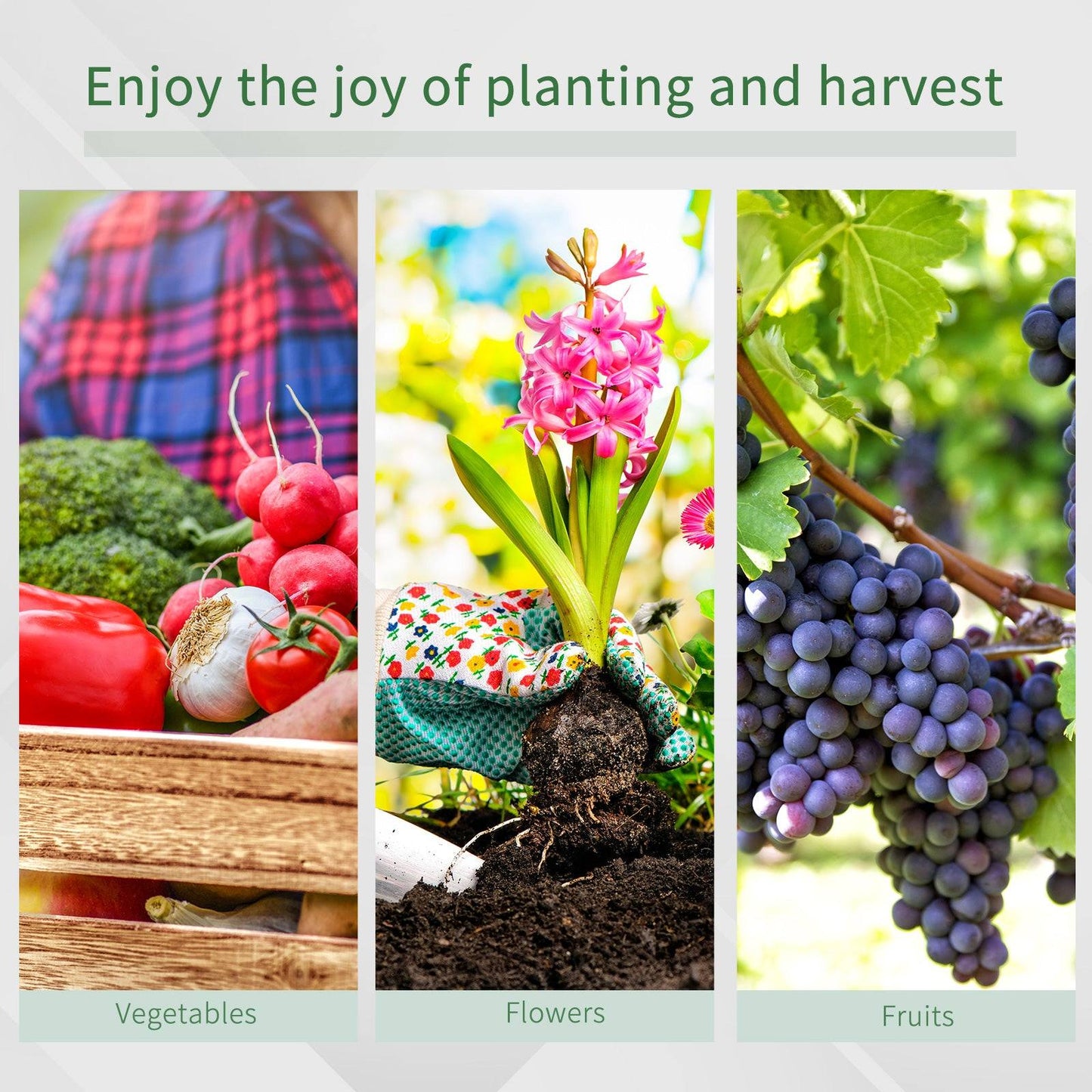 4x2 m Polytunnel Walk-in Greenhouse with Zip Door and Windows