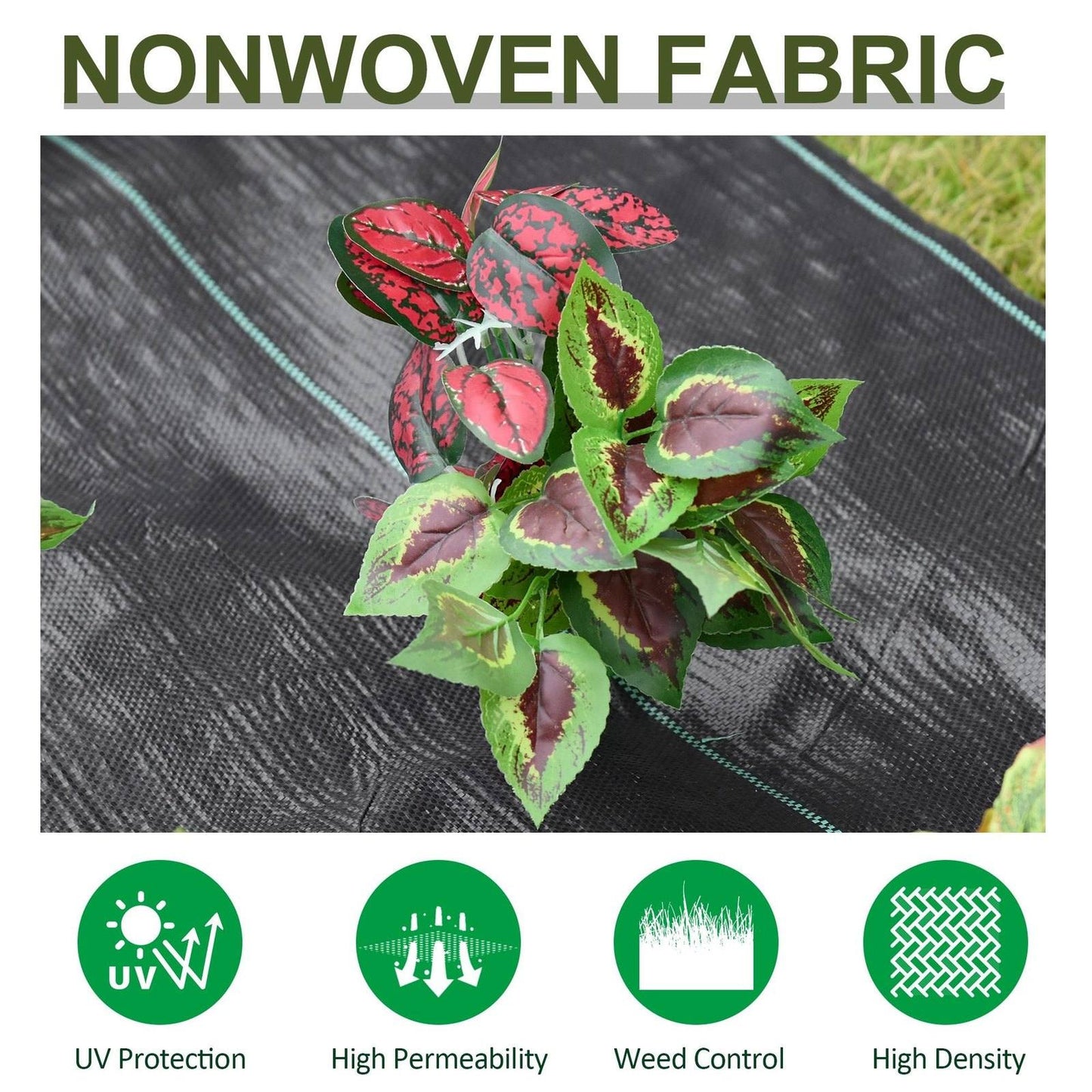 2x50m Gardener Premium Weed Barrier Landscape Fabric Durable & Heavy-Duty Weed Block Gardening Mat