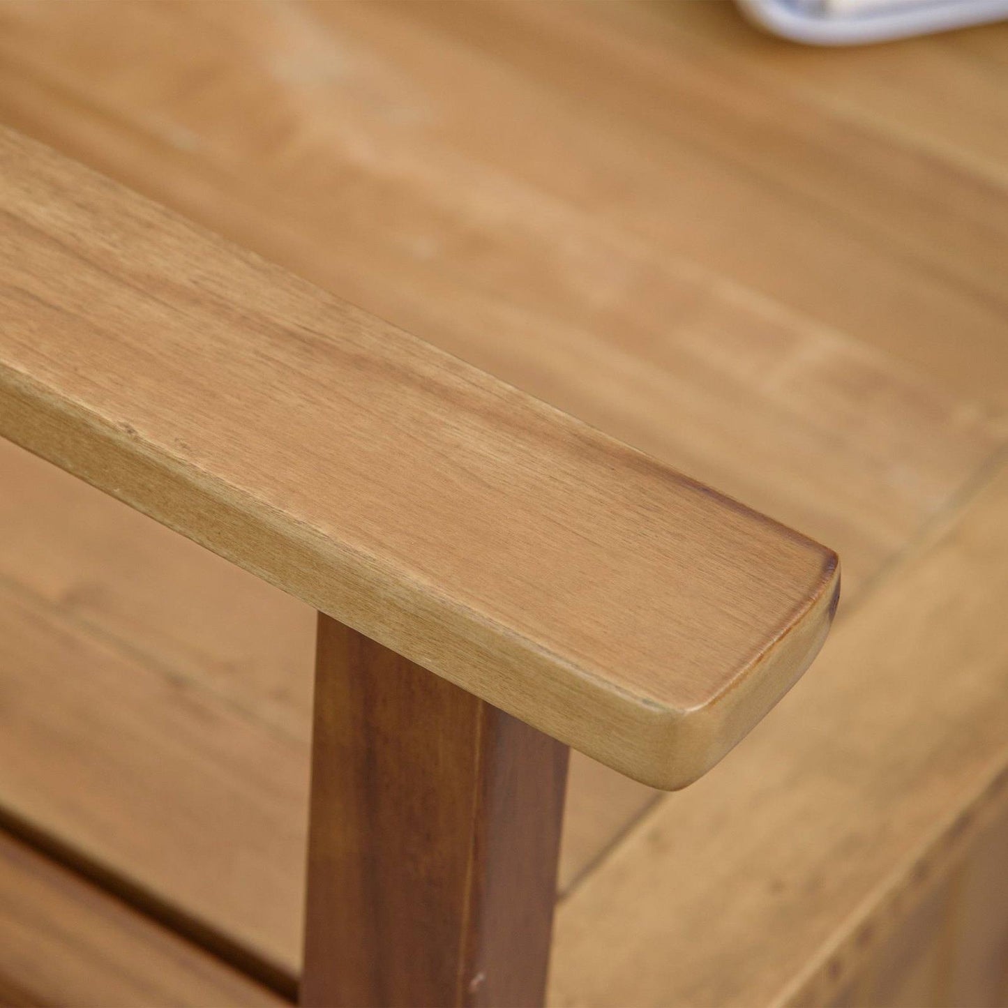 2 Seater Wood Garden Storage Bench