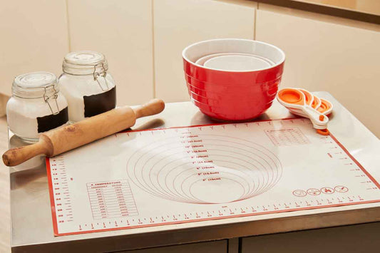 From Scratch Red Trim Baking Mat